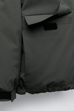 WATER-REPELLENT 50% FEATHER AND 50% DOWN PUFFER JACKET WITH LABEL