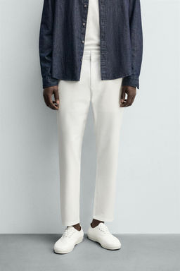 PANTAL?N CHINO ESTRUCTURA CONFORT / Blanco - Zara фото 2