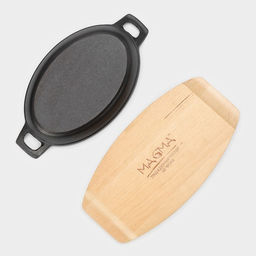 Сковорода чугунная Magma «Далат», 18×12×3 см, индукция, цвет чёрный