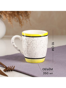 Набор посуды Керамика ручной работы «Персия», 3 предмета: кувшин 1.5 л, кружки 350 мл, 1 сорт, жёлтый, Иран