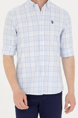 U. S. Polo Assn Мужская синяя рубашка в клетку - U.s. polo assn фото 6