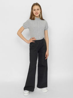 CRB wear/CWJG 63604-11 Водолазка для девочки,серый меланж/Ex.Cherubino  фото 3