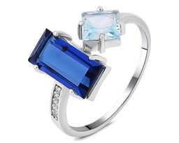 Кольцо, танзанит выращ. , топаз, Креатив