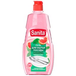 SANITA гель д/мытья посуды от засохшей пищи и жира 450гр Грейпфрут + Мята