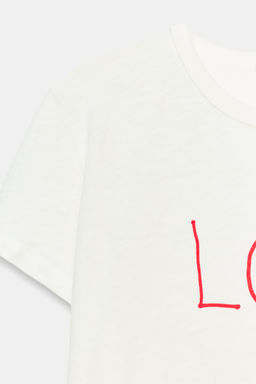 CAMISETA R?STICA TEXTO / blanco - Zara фото 7