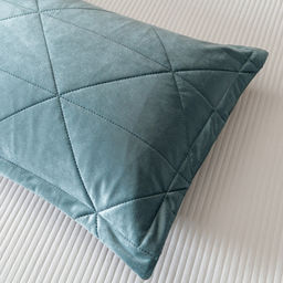 Велюровое покрывало в клетку и две наволочки OVL040 240*260 50-70 2 шт