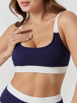 Купальник женский раздельный синий в рубчик - Mark formelle фото 2