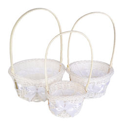 Корзина плетеная 3 штуки набор / GN295-15 /уп 200/белая - Галеонтрейд фото 3