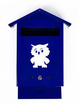 Ящик почтовый с замком, вертикальный "Филин", синий