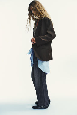 OVERSIZE PINSTRIPE BLAZER - Zara фото 3