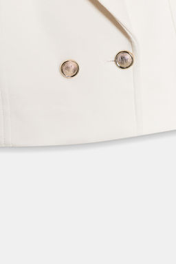 DOUBLE-BREASTED SHORT BLAZER - Zara фото 18