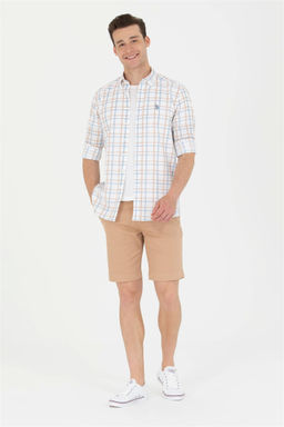 U. S. Polo Assn Мужская рубашка в клетку цвета экрю - U.s. polo assn фото 11