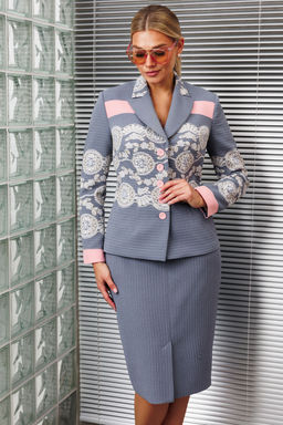 Костюм Мода Юрс 2932-Р серый
