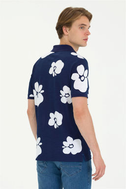 U. S. Polo Assn / Мужская темно-синяя футболка с воротником-поло - U.s. polo assn фото 5