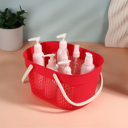 Цена за 2 шт. Органайзер для хранения, с ручками, 1 секция, 27×18×14.5 см, МИКС