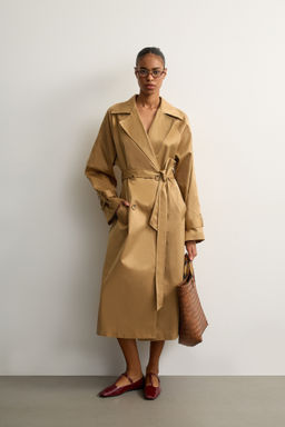 Тренч двубортный с поясом - Mollis фото 2