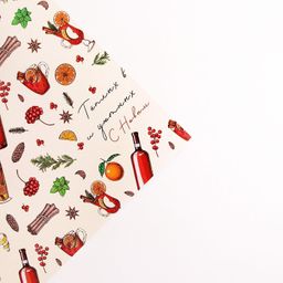 Цена за 10 шт. Бумага упаковочная глянцевая «Пряности», 70 х 100 см