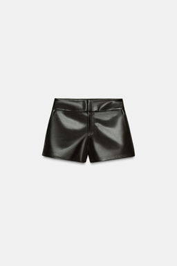 FAUX LEATHER MINI SHORTS - Zara фото 10