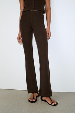 PANTAL?N FLARE INTERLOCK / Marr?n - Zara фото 2