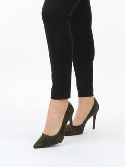 06-A88A-631LY DK. GREEN Туфли женские (натуральная замша)