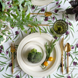 Скатерть Доляна Olives 149×180 см, 100% хлопок, рогожка 164 г/м²