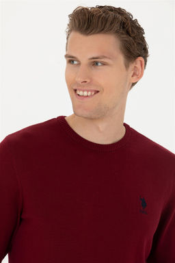Мужской бордово-красный базовый свитер Неожиданная скидка в корзине - U.s. polo assn фото 2
