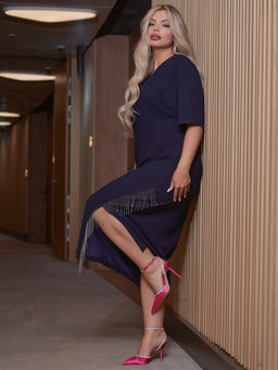Платье 0349-1п тёмно-синий - Dora фото 28
