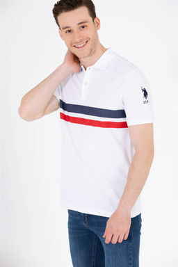 Мужская белая футболка с воротником-поло Неожиданная скидка в корзине - U.s. polo assn фото 3