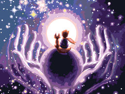 ФРЕЯ PNB/PMDD-242 Набор для раскрашивания по номерам ( со светодиодами ) 40 х 30 см Маленькая вселенная