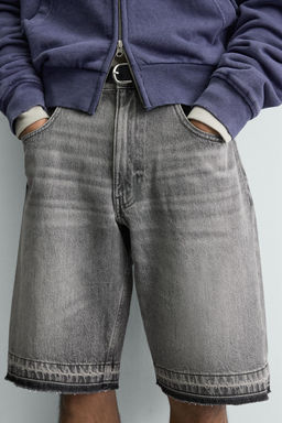 BERMUDA DENIM RELAXED FIT / Gris - Zara фото 5