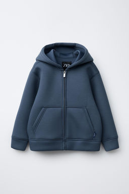 NEOPRENE-EFFECT JACKET WITH LABEL