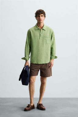 LINEN/COTTON POLO SHIRT