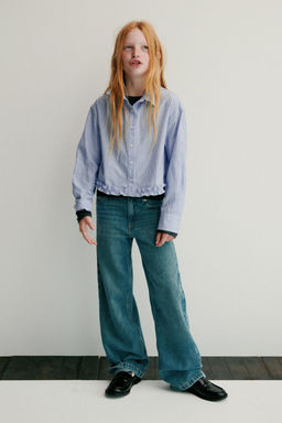 STRIPED SHIRT WITH RUFFLES - Zara фото 5