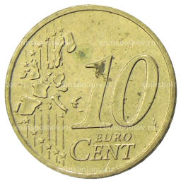Монета 10 евроцентов 2002 года A Германия