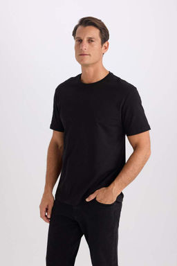 Новая базовая простая футболка с короткими рукавами и круглым вырезом стандартного кроя - Defacto фото 3