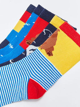 Desenli Erkek ?ocuk Soket ?orap 5li - Waikiki фото 3