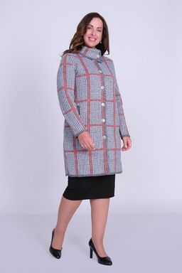 Кардиган К 1377/серо-ягодный микс (1205) - Злата фото 8