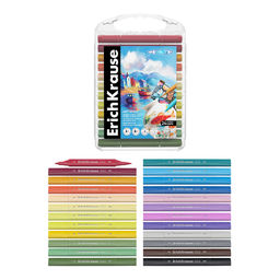 АКЦИЯ Цена за 12 шт. Цветные маркеры акриловые ErichKrause Art Spirit двусторонние 24 цвета (в пластиковом боксе с европодвесом 24 шт)