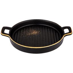ТАРЕЛКА С РУЧКАМИ BRONCO MIDNIGHT GOLD 20,5*16*2,5 СМ (КОР=48ШТ.)