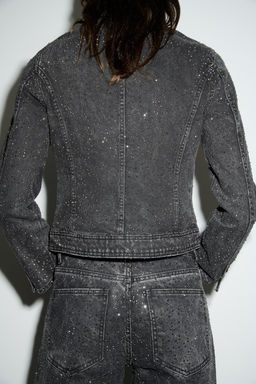 SEQUINNED DENIM JACKET ZW COLLECTION - Zara фото 3