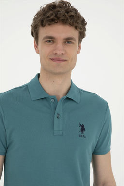 U. S. Polo Assn / Мужская темно-зеленая базовая футболка - U.s. polo assn фото 2