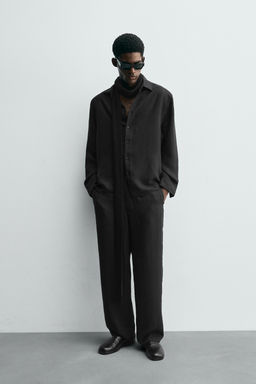 STRIPED JACQUARD TROUSERS