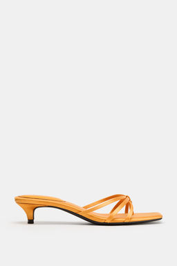 SANDALIA KITTEN SATINADA / Naranja - Zara фото 3