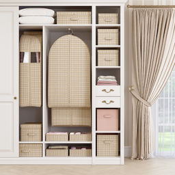 Набор коробов стеллажных без крышки, 3 шт., 31*31*31 см, LONDON BEIGE, шт - Valiant фото 5