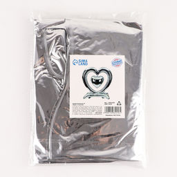 Воздушный шар фольгированный 36" «Сердце», на подставке, серебряный