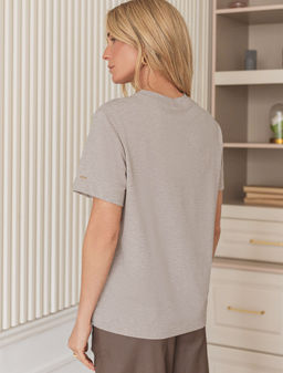 Футболка из премиального хлопка с авторским принтом - Vilatte фото 4