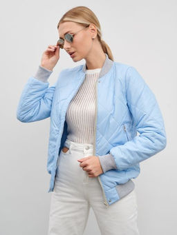 Женский бомбер ED-06 голубой - Yollochka фото 15