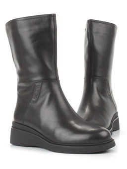 Z4213M BLACK Полусапоги зимние женские (натуральная кожа, натуральный мех)