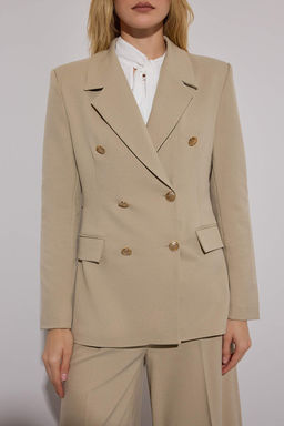 Limited Edition Vizon Zincir Aksesuarl? Regular Astarl? Dokuma Blazer Ceket TWOAW26BC00021 - Trendyolmilla фото 4