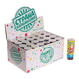 Цена за 24 шт. Хлопушка пружинная С Новым Счастьем (конфетти+ фольга серпантин) 11см - Страна карнавалия фото 3